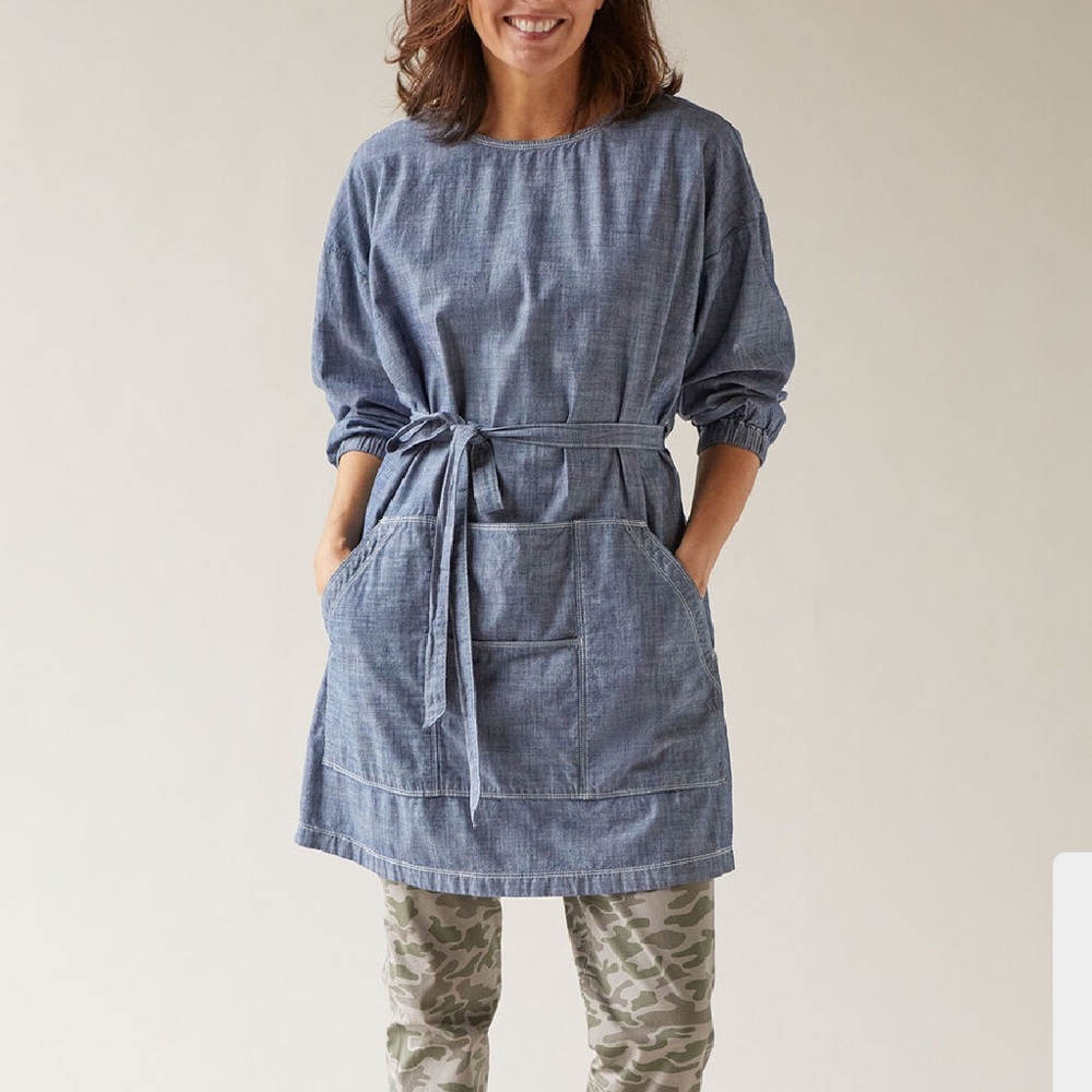 Duluth trading Co. chambray smock dress
